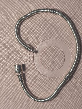 Pandora Moments Barrel Snake Chain Charm Bracelet